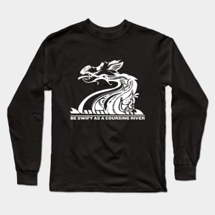 Swift as a coursing river (White ink) Long Sleeve T-Shirt